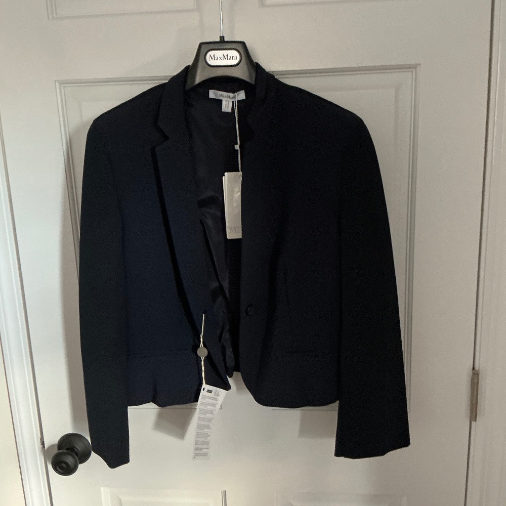 Max Mara Navy Blue Blazer New with Tags